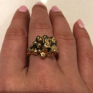 Vintage Gold Tone Grapes Grape Ring Sarah Coventry